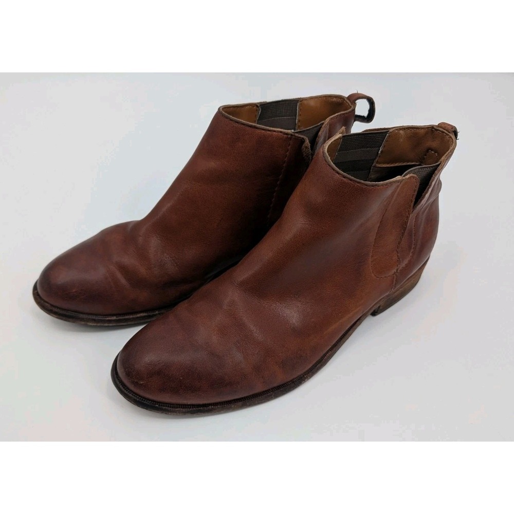 Kork Ease Velma Leather Chelsea Ankle Boots Cognac Size 9 Rustic Western Country